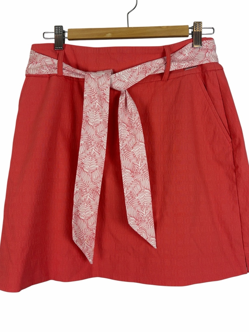 S.C. & Co. Coral Skort Size 8 Tummy Control Belted Golf Tennis Skirt Shorts NWT